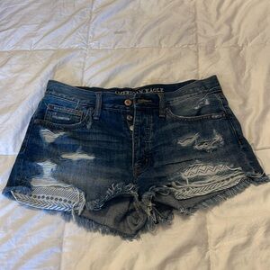 Women’s American Eagle Jean Shorts, size 6, Dark Wash